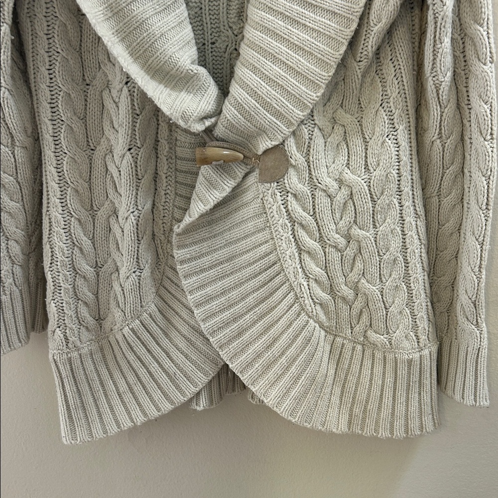 Lauren Ralph Lauren Cream Cable Knit Cardigan - Picture 5 of 8